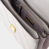 Sac Fleming Soft Small Convertible - Tory Burch - Cuir - Gris