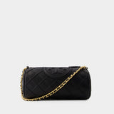Sac À Main Fleming Soft Barrel - Tory Burch - Cuir - Noir