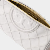 Sac À Main Fleming Soft Barrel - Tory Burch - Cuir - Gris
