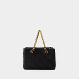 Cabas Fleming Soft Mini Chain - Tory Burch - Cuir - Noir