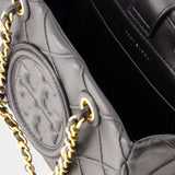 Cabas Fleming Soft Mini Chain - Tory Burch - Cuir - Noir
