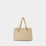 Cabas Fleming Soft Mini Chain - Tory Burch - Cuir - New Cream