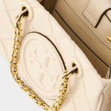 Cabas Fleming Soft Mini Chain - Tory Burch - Cuir - New Cream