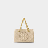 Cabas Fleming Soft Mini Chain - Tory Burch - Cuir - New Cream