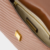 Sac Kira Moto Quilt Small Convertible - Tory Burch - Cuir - Marron