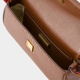 Sac Kira Small Flap - Tory Burch - Cuir - Marron