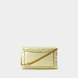 Wallet On Chain Kira Chevron - Tory Burch - Cuir - Doré
