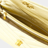 Wallet On Chain Kira Chevron - Tory Burch - Cuir - Doré