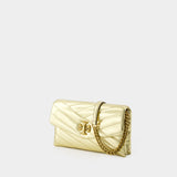 Wallet On Chain Kira Chevron - Tory Burch - Cuir - Doré