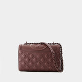 Sac Fleming Small Convertible - Tory Burch - Cuir - Marron