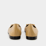 Ballerines Cap Toe - Tory Burch - Cuir - Beige