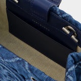 Cabas Fleming Soft Mini - Tory Burch - Denim - Bleu