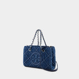 Cabas Fleming Soft Mini - Tory Burch - Denim - Bleu