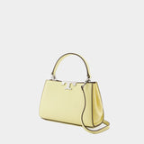 Sac À Main Eleanor Pebbled Mini Satchel - Tory Burch - Cuir - Lemon