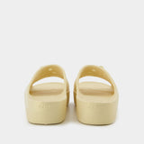 Mules À Plateforme Classique Crystals Pearls - Crocs - Vanille