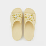 Mules À Plateforme Classique Crystals Pearls - Crocs - Vanille
