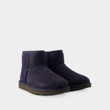 Bottines Classic Mini II - Ugg - Cuir - Bleu