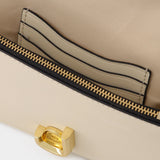 Sac Porte-Épaule The Mini Shoulder Bag en Cuir Blanc