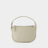 Sac Hobo Pushlock Mini - Marc Jacobs - Cuir - Cloud White
