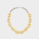 Collier X Eight en Laiton Doré