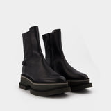 Bottines Bey en Cuir Noir
