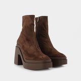 Bottines Nina8 en Cuir Marron