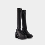 Bottes Nellya8 en Cuir Noir