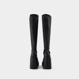 Bottes Nellya8 en Cuir Noir