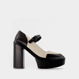 Chaussures à Talons Juna en Cuir Noir
