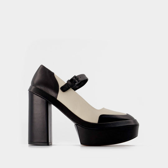 Chaussures à Talons Juna en Cuir Noir