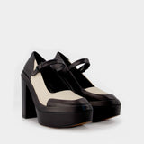 Chaussures à Talons Juna en Cuir Noir
