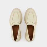 Chaussures Plates Banelsp - Clergerie - Cuir - Straw Calf