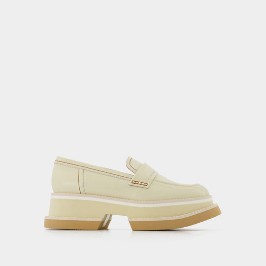 Chaussures Plates Banelsp - Clergerie - Cuir - Straw Calf