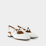 Escarpins Peche - Carel - Cuir Verni - Blanc