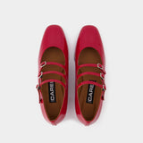 Babies Ariana en Cuir Vernis Rouge