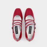 Babies Kina en Cuir Vernis Rouge