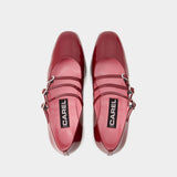 Babies Kina en Cuir Vernis Bordeaux