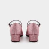 Escarpins Kina - Carel - Cuir - Glitter Rose
