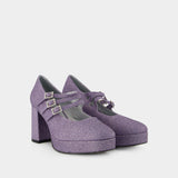 Escarpins Pigalle - Carel - Cuir - Mauve