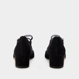 Escarpins Kinight - Carel - Cuir Velours - Noir