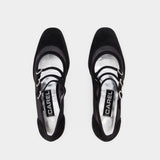 Escarpins Kinight - Carel - Cuir Velours - Noir
