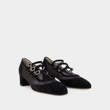 Escarpins Kinight - Carel - Cuir Velours - Noir