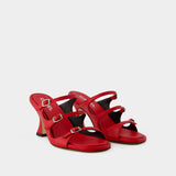 Sandales Kitty - Carel - Cuir - Rouge