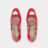 Escarpins Kina - Carel - Cuir Verni - Rouge