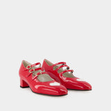 Escarpins Kina - Carel - Cuir Verni - Rouge