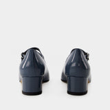 Escarpins Kina - Carel - Cuir Verni - Bleu Gris