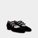 Ballerines Ariana - Carel - Velvet - Noir