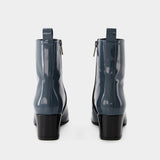 Bottines Estime - Carel - Cuir Verni - Bleu Gris/Noir