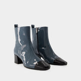 Bottines Estime - Carel - Cuir Verni - Bleu Gris/Noir