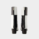 Bottines Estime Go - Carel - Cuir - Noir/Blanc